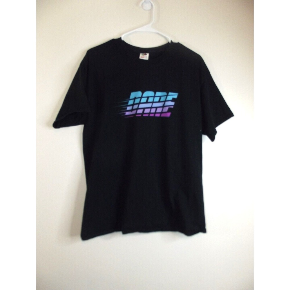 Vintage DARE Neon Logo T-SHIRT Sz LARGE 90s Rainbow Drugs Fruit of the Loom RARE